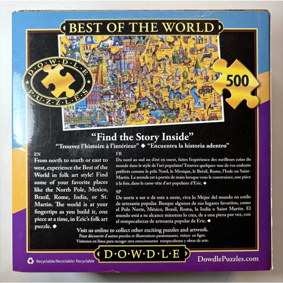 DOWDLE Jigsaw Puzzle " Best of the World"  500 Pieces with Poster vn - Picture 2 of 4